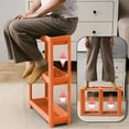 thumbnail image 2 of InsCrazy Closet Organizer Slim Rolling Storage Cart Three Layer Narrow Type for Kitchen, 2 of 6