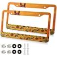 thumbnail image 2 of GZHJMY Horse License Plate Frames 2pcs, Waterproof Aluminum Alloy Front Rear Tag Car License Plate Cover with Screw Cap Set for US Vehicles, 12 x 6 Inch, 2 of 7
