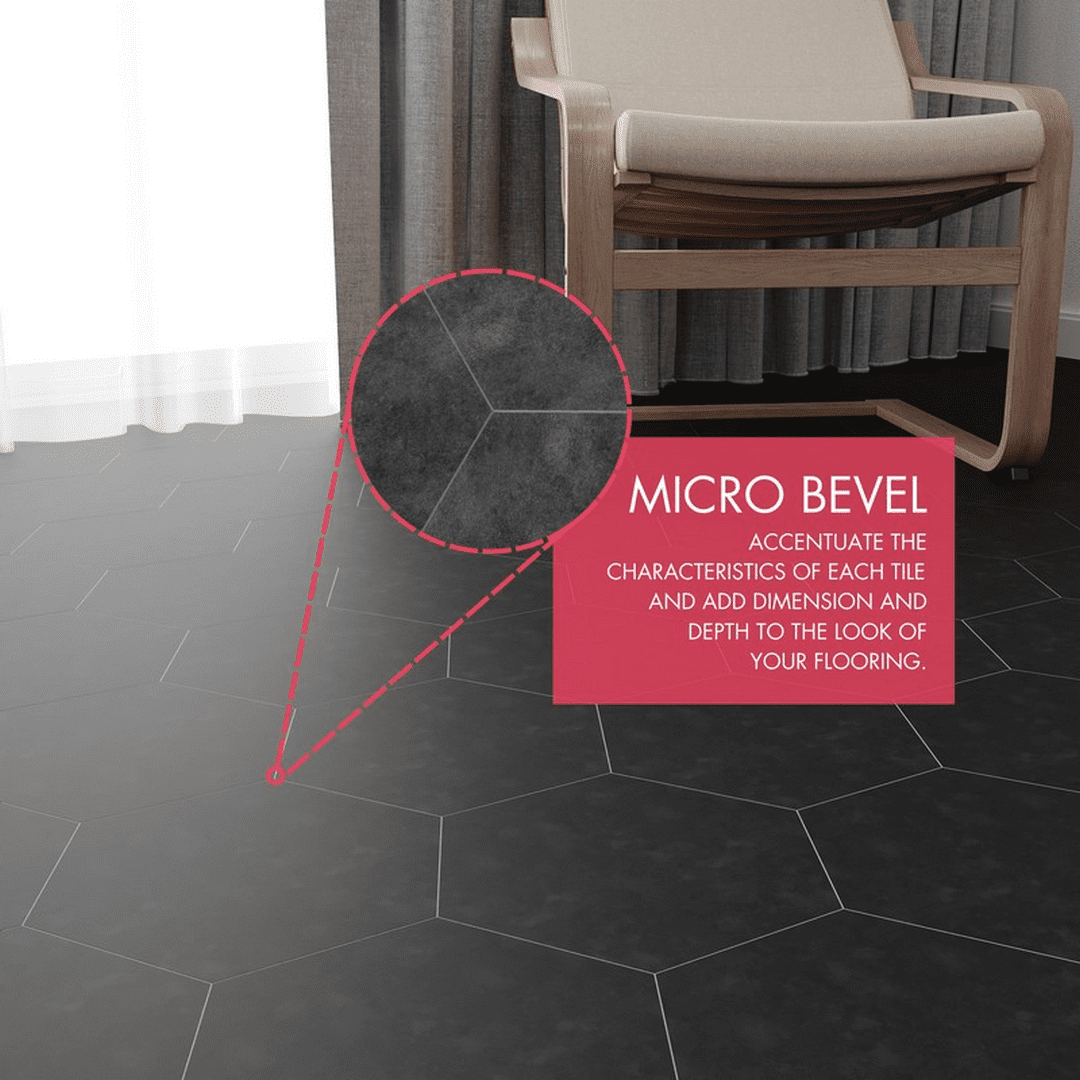 Lucida USA Dark Gray 12 MIL x 5.75 in. W Flooring Tiles 21.5 sq. ft. Coverage Area