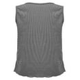 thumbnail image 5 of UTTOASFAY Womans Shirts Women's Solid Tank Tops Sleeveless U-Neck Base Shirt Summer Casual Workout Tees Gray 8(L), 5 of 6