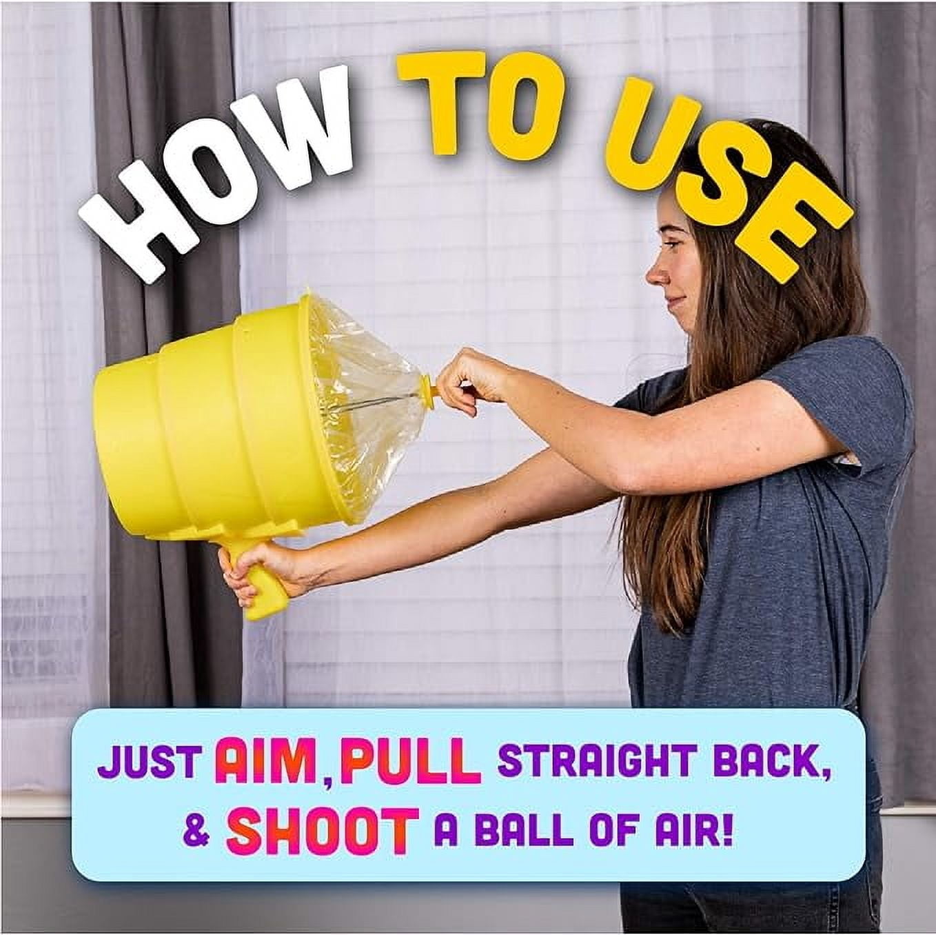 Airzooka Air Blaster- Blows 'Em Away - Air Toy for Adults and Children Ages 6 and Older - Black