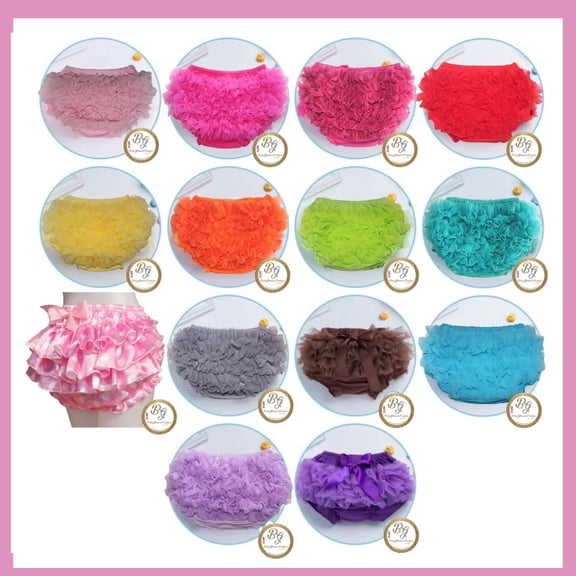Retro Ruffled Diaper Cover Bundle - 3 Pack 100% Cotton Bloomers for Babies