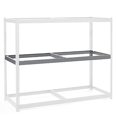 thumbnail image 2 of Global Industrial USBD3672N Double Rivet Additional Shelf - No Deck, Gray - 72 x 36 in., 2 of 3