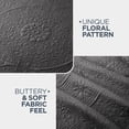 thumbnail image 2 of Moonlight20015 2 Piece Quilt Set Lightweight Microfiber Bedspread Modern Floral Embossing Charcoal Twin, 2 of 10