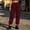 Wine women cargo pants with pockets a1, variant on Cagogo Women's Cargo Pants with Pockets Drawstring Casual Loose Long Tapered Pants Streetwear Solid Trousers for Party Office Travel, Brown S