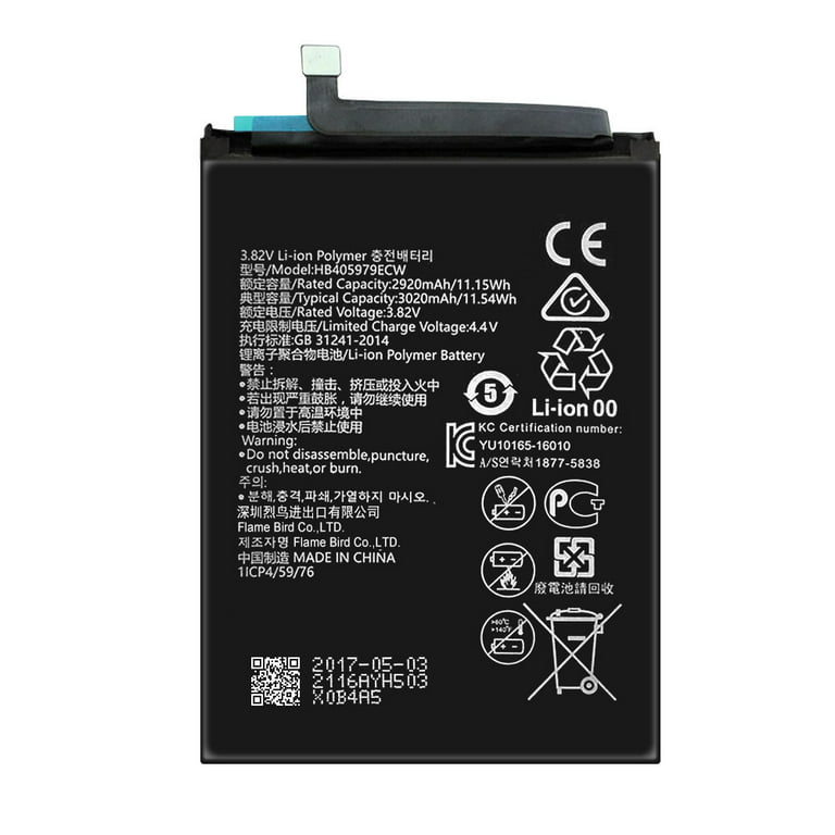 Kridt Mikroprocessor dissipation Replacement Battery HB405979ECW For Huawei Enjoy 6S DIG-AL00 Tool -  Walmart.com