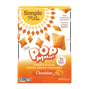 Simple Mills Cheddar Pop Mmms, Gluten Free Baked Snack Crackers, 4 oz Box