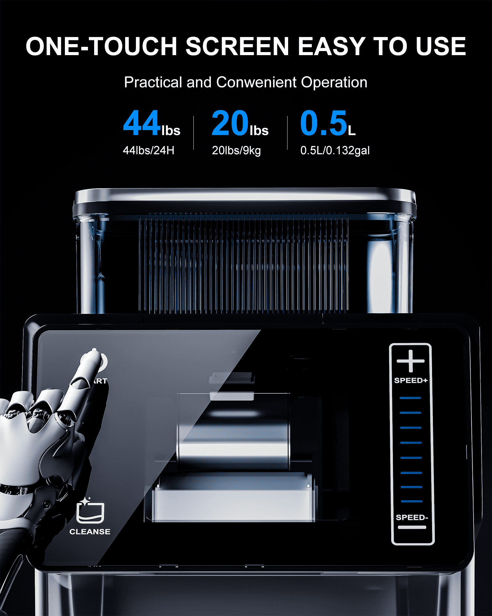 Snowflake Maker, Portable Power Ice Shaved machine with Rapid Cooling, Food-Grade Stainless Steel Material, Adjustable Speed Frozen Drink Maker for Home, Party, School