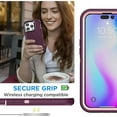 thumbnail image 4 of Entronix Heavy Duty Case Designed for Apple iPhone 16 Pro Max, Triple Layer Protection Shockproof Dropproof Dustproof Anti-Scratch Phone Case Cover for Apple iPhone 16 Pro Max, Purple, 4 of 5