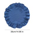 thumbnail image 6 of 15 Inch Boho Fabric Placemat, Rustic Farmhouse Round Ruffle Place Mat, Washable Scalloped Edge Table Mats for Kitchen Dining Party Table Decor, 6 of 7