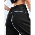 thumbnail image 3 of Pantalón deportivo de jogging para mujer Hidkat negro con bolsillos con cierre, 3 of 6