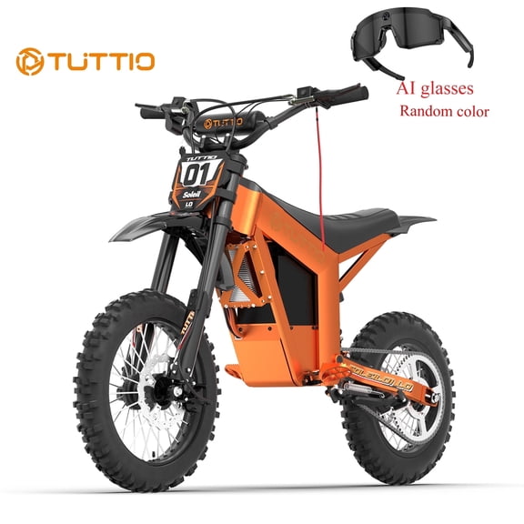TUTTIO Soleil01 LO 3000W Adult Electric Dirt Bike, 48V 21Ah Long-Range Battery, 40 MPH , 3-Speed All-Terrain Off-Road E-Motorcycle, UL 2849