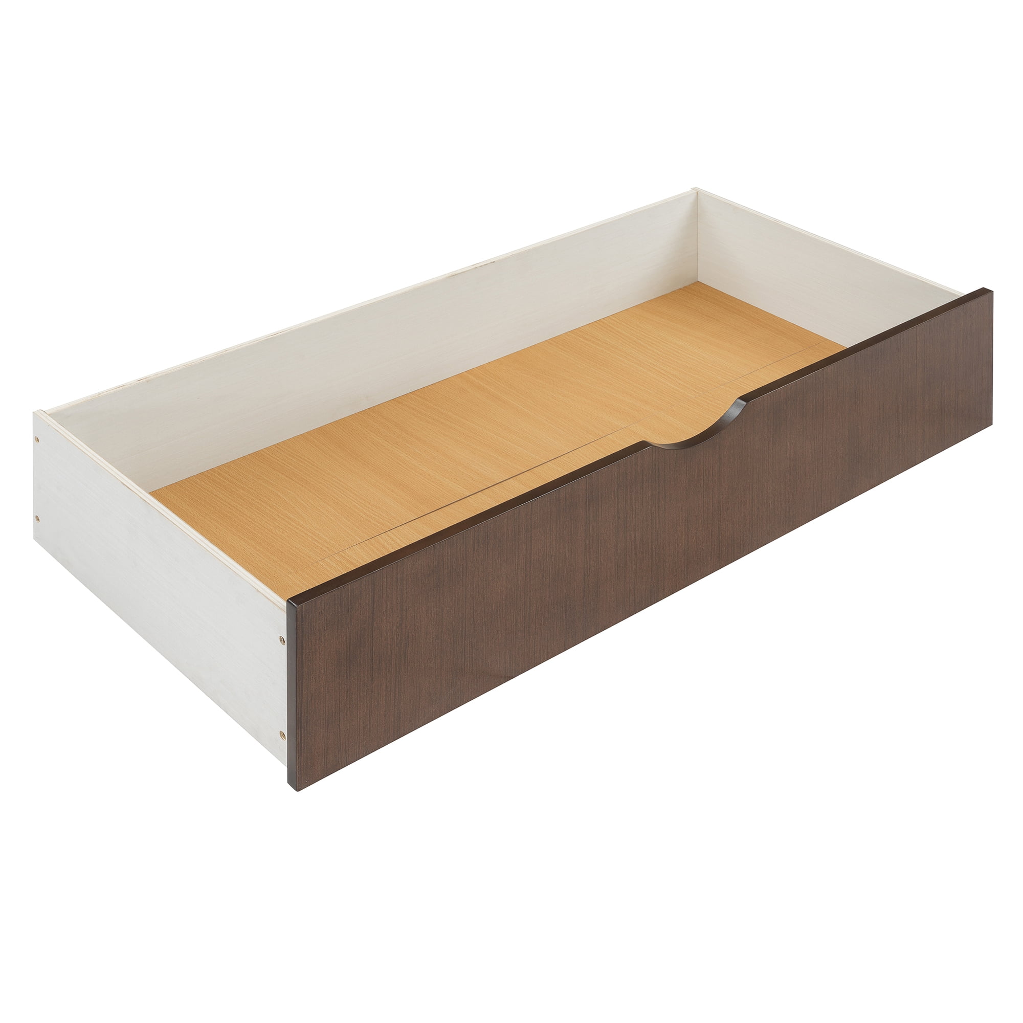 Mintazer Queen Size Bed Frame with Twin‑XL Trundle Bed & 2 Storage Drawers, Spindle Headboard Platform Bed for Bedroom, Walnut
