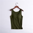 thumbnail image 5 of Womens Tops Womens Tank Tops With In Bra Summer Basic Padded Yoga Shirt Shelf Bras Workout Camisole Casual Undershirt Casual Sleeveless Tank Tops For Women, 5 of 7