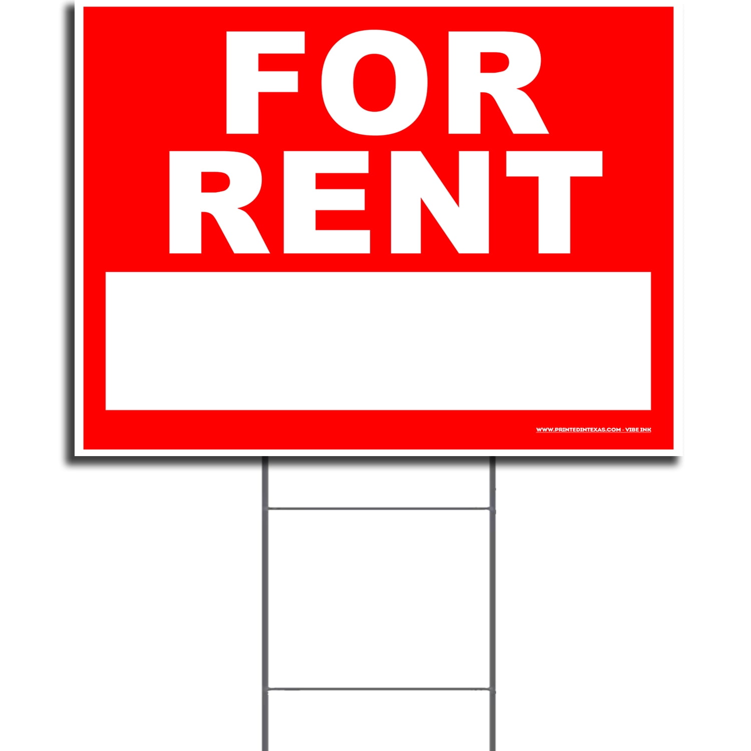 24" x 18" UV Ink Yard Sign Corrugated Plastic Printed Front