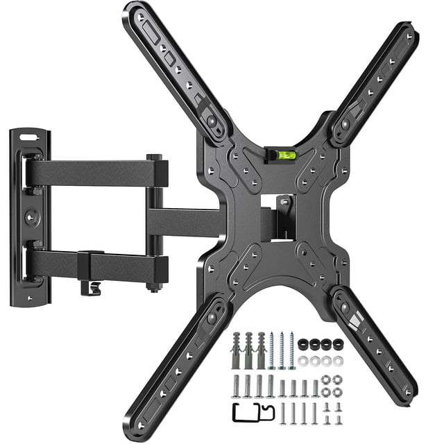 Soporte de pared para TV Solid As Mountain Full Motion, 26-55 pulgadas, 77 libras