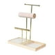 thumbnail image 3 of Organizador de joyas, soporte para pulseras, colgador de accesorios con bandeja, expositor Oro, 3 of 9