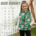 thumbnail image 4 of Xixirimido Cats with Christmas Hat Green Pattern Boys Girls Fleece Vest Sleeveless Stand-up Collar Jacket with Pockets Full-Zip Fall Winter Warm Outerwear for 3T, 4 of 7