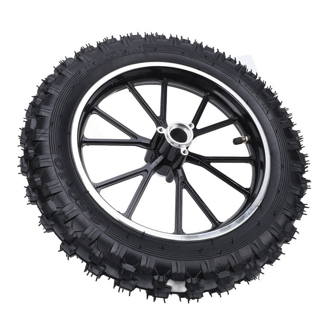 Pneu avant 2.5-10, Caoutchouc Résistant à l'Usure Moyeu de Roue 10 Pouces avec Caoutchouc Haute Résistance pour Motos Tout-Terrain 49cc