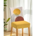 thumbnail image 2 of Dining Room Chair Covers Set of 4, Mid Century Boho Sun Abstract Geometric Stretch Kitchen Chair Cover, Minimalist Terracotta Aesthetic Removable Washable Chair Slipcovers for Hotel,Home,Party, 2 of 6