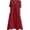 A63 Red, variant on Mifsaly Linen Dresses for Women V Neck Short Sleeve A Line Midi Flowy Dress Elegant Summer Casual Vacation Sundresses XXL