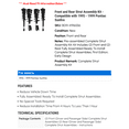 thumbnail image 2 of Front and Rear Strut Assembly Kit - Compatible with 1995 - 1999 Pontiac Sunfire 1996 1997 1998, 2 of 2