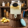 The Pioneer Woman Simple Homemade Goodness 2-Gallon Drink Dispenser with Wicker Stand, Mini Chalk Board with Chalk Pencil