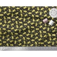 thumbnail image 2 of Soimoi Black Cotton Duck Fabric Star & Snowman Kids Decor Fabric Printed Yard 42 Inch Wide, 2 of 3
