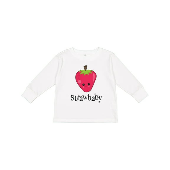 Inktastic Cute Strawberry Strawbaby Boys or Girls Long Sleeve Toddler T-Shirt