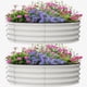thumbnail image 1 of Juego de 2 Cajas Elevadas de Jardín de 4x4x1 pies, Metálicas Galvanizadas, Maceteros Redondos para Plantas y Flores, 1 of 7
