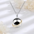 thumbnail image 5 of Collar con colgante de bola de armonía de plata a la moda, Gargantilla con cuentas, cadena O, collar de ceniza de hueso, regalos de joyería para perros y gatos domésticos, 5 of 5