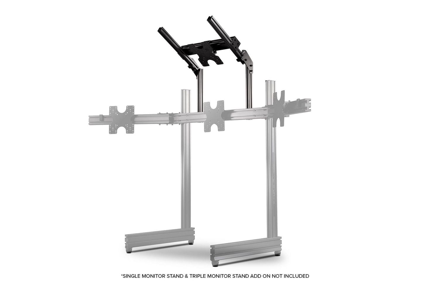 NEXT LEVEL RACING® ELITE FREESTANDING OVERHEAD / QUAD MONITOR STAND ADD ON CARBON GREY