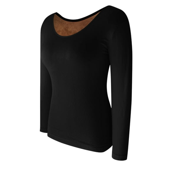 Thermal Underwear for Women Long Sleeve Tight Shirt Crew Neck Undershirt Womens Fitted Tops Winter Clothing Womens Shirts Casual
