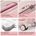 thumbnail image 6 of ACE-Travel,20"24"28" PC Hardshell Luggage Sets 3PCS(Lightweight,Durable & Expandable) with Front Pocket,TSA Lock,Telescoping Handle,360°Double Spinner Wheels,Clear PVC Luggage Cover(Pink), 6 of 14