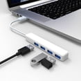 thumbnail image 3 of Répartiteur de Données Type-C 4 Ports Hub avec Port d'Alimentation Micro USB 5V - pour Expansion USB, 3 of 4