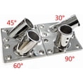 thumbnail image 3 of ABCISI Heavy Duty Boat Hand Rail Fitting, 60 Degree 1 inch Rectangular Base-Marine 316 Stainless Steel Deck Hardware, 3 of 14