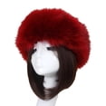 thumbnail image 2 of Caitzr Russian Faux Fur Hat for Women Ladies Girls Winter Warm Thermal Hat Skiing Cap Gift Fashion Empty Top Beanies Hat, 2 of 3