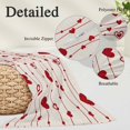 thumbnail image 6 of Valentine's Love, Standard Size Pillow Cover, Pillowcase Protectors with Zipper, Breathable Decorative Throw Pillow Case Cover, Saint Red Heart Stripes Retro Pillow Shams for Couch Sofa 20x26Inch, 6 of 8