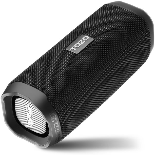 TOZO PA2 Altavoz Bluetooth con controladores duales y diafragmas de graves duales, sonido estéreo fuerte de graves profundos, tiempo de reproducción de 25 horas, altavoz inalámbrico portátil con aplic
