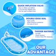 thumbnail image 3 of Kids Sprinkler, Cute Dolphin Square Inflatable Sprinkle Splash Play Pad Mat Pool for Backyard Lawn Beach Summer Outdoor Water Toy 67x41x26in, 3 of 8