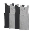 thumbnail image 2 of Fruit of the Loom Men's Dual Defense Black & Gray A-Shirts Sleeveless Tanks, 2 of 7