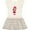 Natural with Stripes, variant on Inktastic Pirate Captain Girls Toddler Dress
