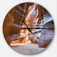 thumbnail image 1 of DesignArt Antelope Canyon Glow Inside Large Wall Clock, 1 of 2