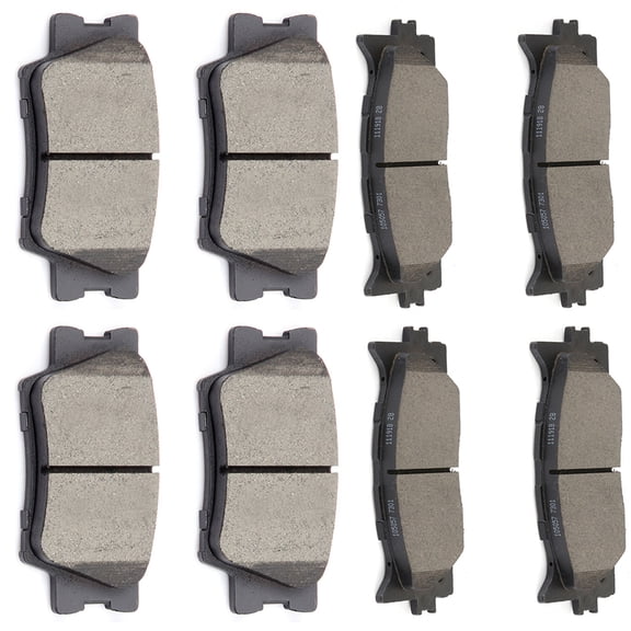 ECCPP 8PCS Ceramic Brake Pads Fits 2010-2017 for Toyota Camry 2.5L 2008-2018 for Toyota Avalon 3.5L Front Rear Left and Right