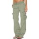 thumbnail image 1 of Pantalones Cargo Para Mujer, Pantalones de Paracaídas, Pantalones Palazzo de Pierna Ancha, Pantalones Punk Hippie Sólidos, Ropa de Calle, Monos Largos Sueltos Con Bolsillo Para Correr Odeerbi  ODB176161, 1 of 6