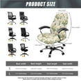 thumbnail image 5 of FKELYI Cactus Plant Floral Print Office Chair Slipcover with 2 Pcs Stretchable Armrest Covers High Back Swivel Boss Chair Protector Anti-Dust Armchair Decor, Large, 5 of 6