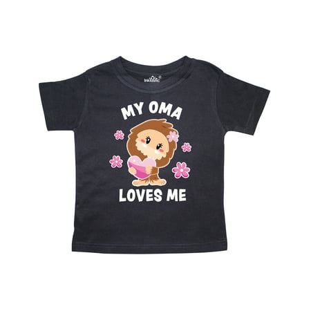 

Inktastic My Oma Loves Me with Bigfoot Gift Toddler Toddler Girl T-Shirt