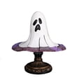 thumbnail image 2 of Vintage Halloween Decorative Desk Lamp, Multi-Style Mini Table Light, Witch Hat Ghost Pumpkin Shape Lamp with Embossed Base for Mantel Bedroom Shelf Decor, 2 of 8