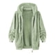 thumbnail image 3 of Puntoco Moda Mujer Cremallera V-Cuello Jersey Tops Manga Larga Con Capucha Blusa Sudadera Puntoco Puntoco-3452, 3 of 4
