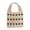 Khaki(black heart), variant on Crochet Shoulder Bags for Women Summer Beach Tote Bag Boho Knitted Handbags (Green)